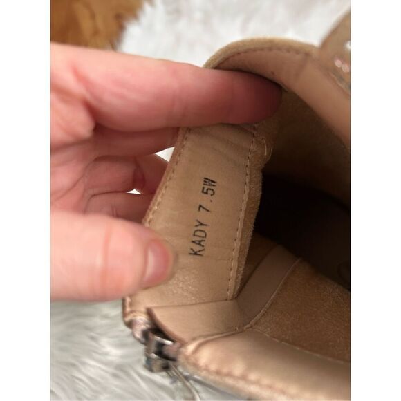 Sparkly western boots with little shiny diamonds, off-white/tan color small size - Picture 4 of 5